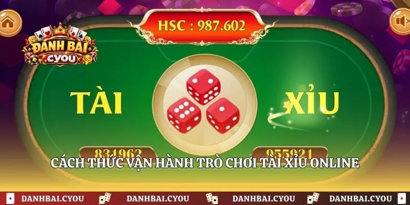 Cách thức vận hành trò chơi tài xỉu online