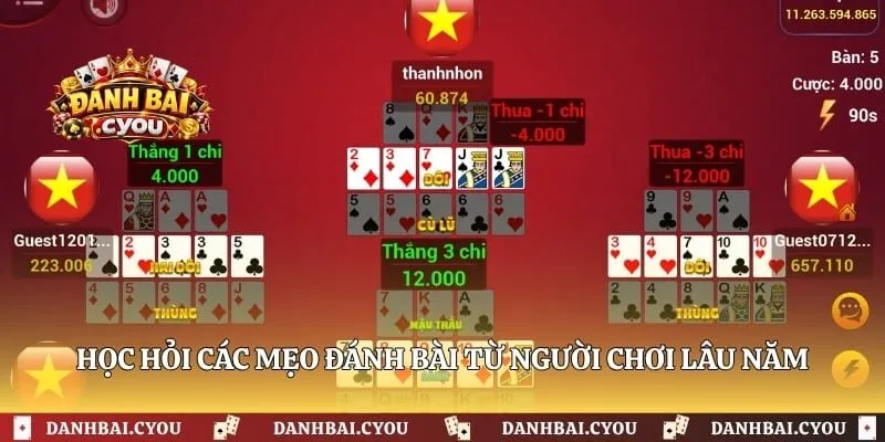  Học hỏi các mẹo đánh bài từ người chơi lâu năm
